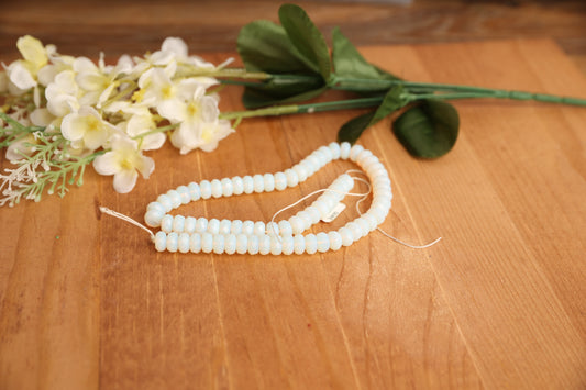 Opalite Faceted Rondelle Beads – 10mm