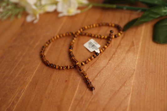 4mm Brown Tiger’s Eye Round Beads