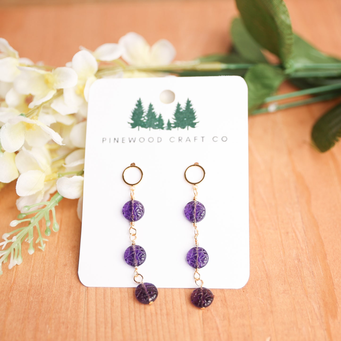 German Glass Dangle Earrings