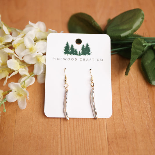 Electroplated Stick Pearl Dangles