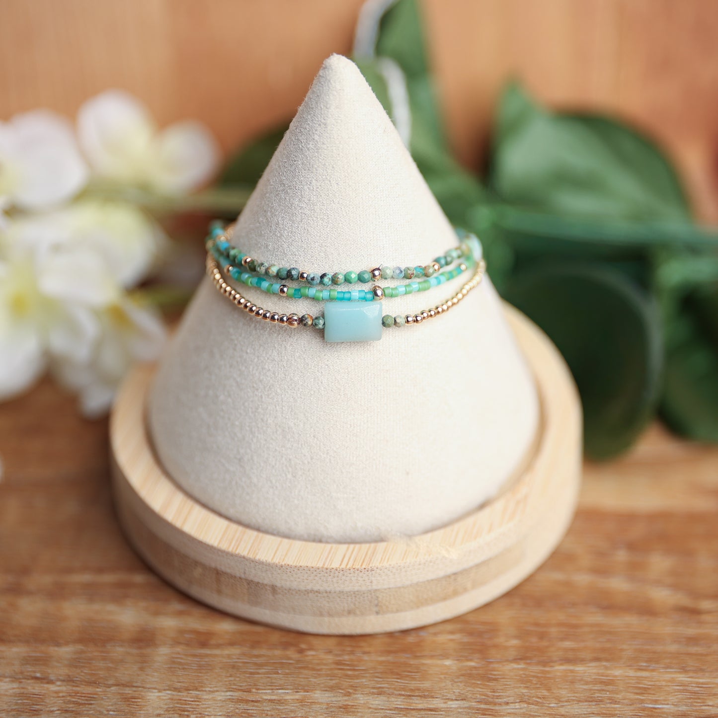 Amazonite & Turquoise Bracelet Stack