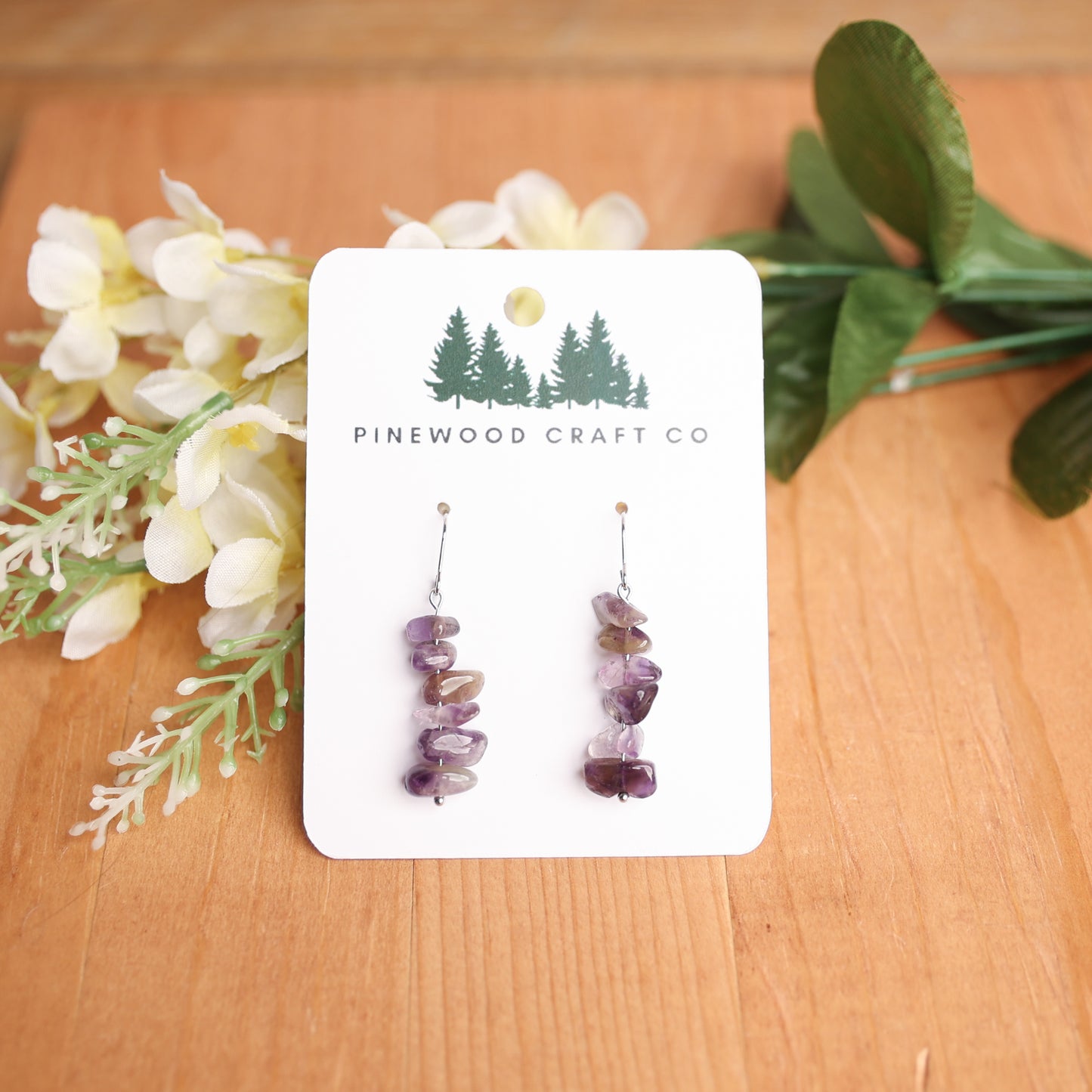 Amethyst Chip Earrings