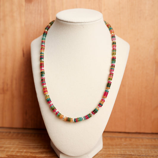 Colorful Jade Gemstone Necklace