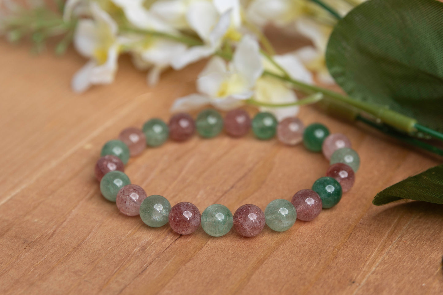 Strawberry Quartz - 6.5 inches unstretched