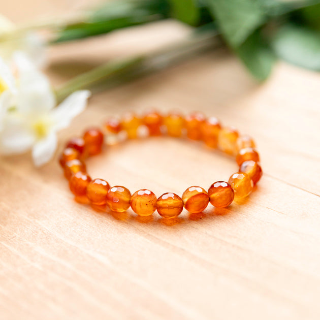 Carnelian Stretch Bracelet - 6.25 inches