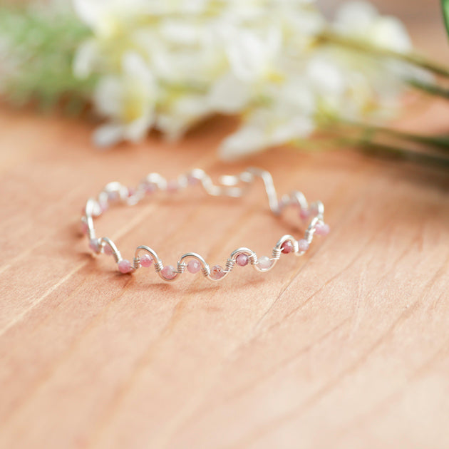Squiggle w/Pink Tourmaline - 6 Inches