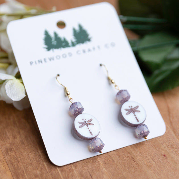 Dragonfly Czech Glass Earrings