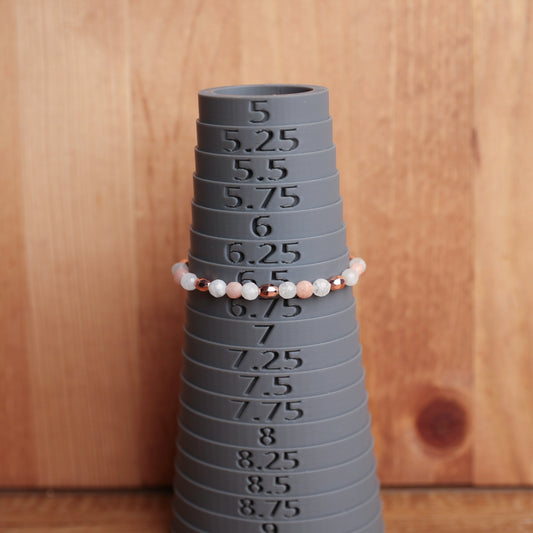 Moonstone, Pink Jade and Hematite Bracelet