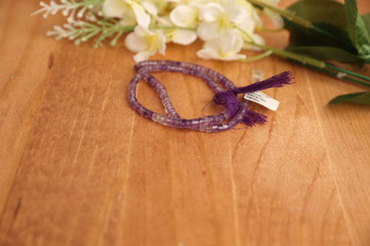 Natural Amethyst Faceted Heishi Beads – Israeli Cut