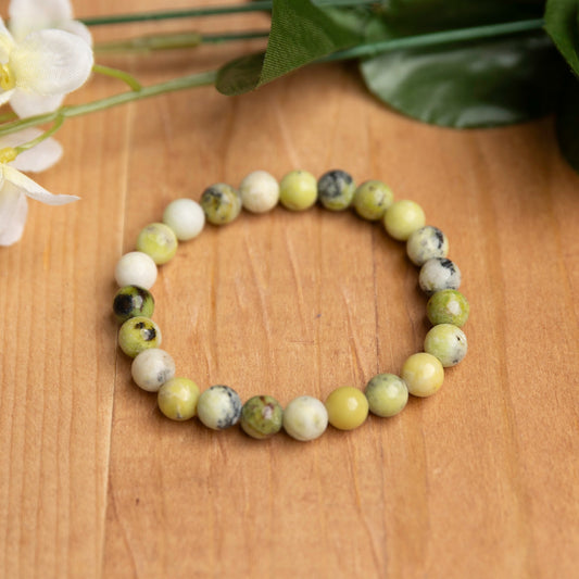 Serpentine Gemstone Bracelet – Grounding & Restorative Energy