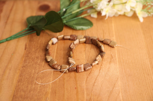Flower Agate Square 12mm