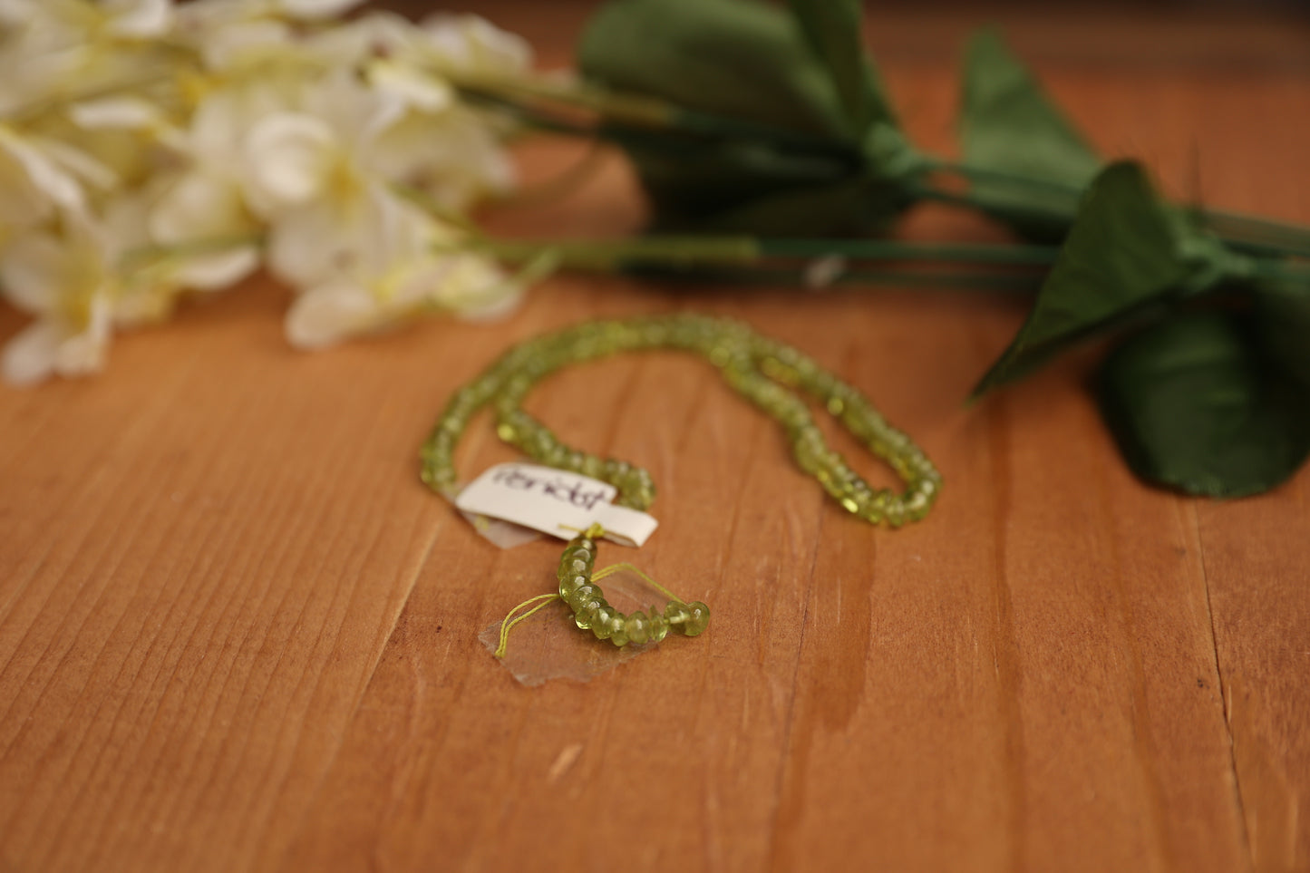 Peridot Rondelle Beads – approx. 3mm