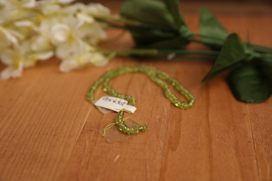 Peridot Rondelle Beads – approx. 3mm