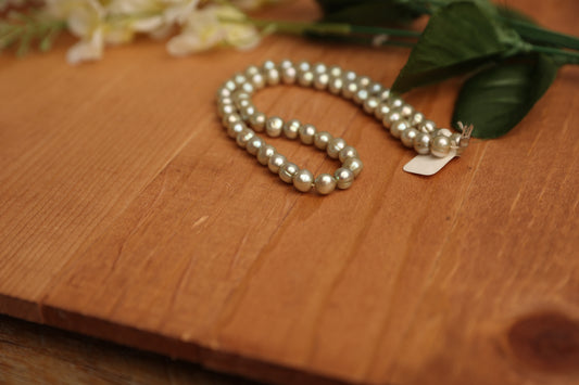 Greenish/Silver/Champagne Freshwater Pearls – approx. 7mm
