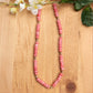 Strawberry Quartz & Rhodonite Necklace - 17 inch with 2 inch extender