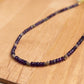 Faceted Amethyst & Black Sunstone Necklace – 16.5” with 2” Extender