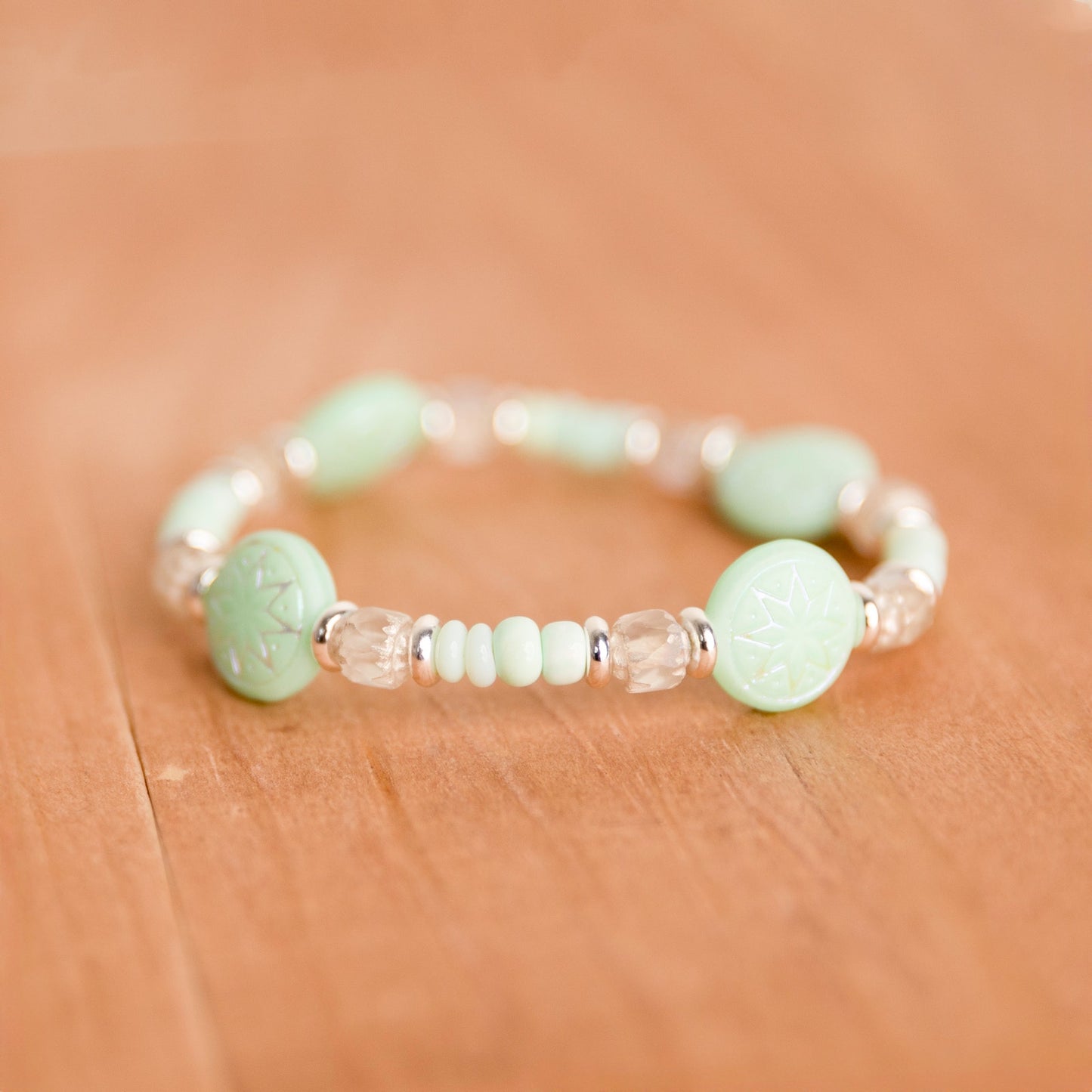 Czech Glass & Peruvian Opal Bracelet