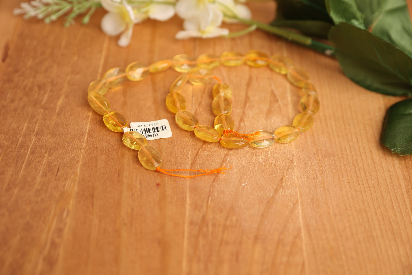 Natural Citrine Faceted Oval Beads – 10 × 14 mm