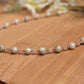 White Sapphire & Rose Quartz Necklace – 17 Inches with Extender