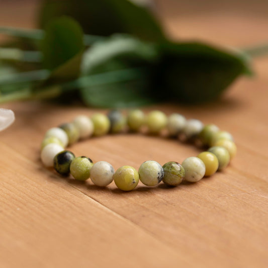 Serpentine Gemstone Bracelet – Grounding & Restorative Energy