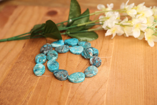 Blue Crazy Lace Agate 18x25mm Twisted Oval