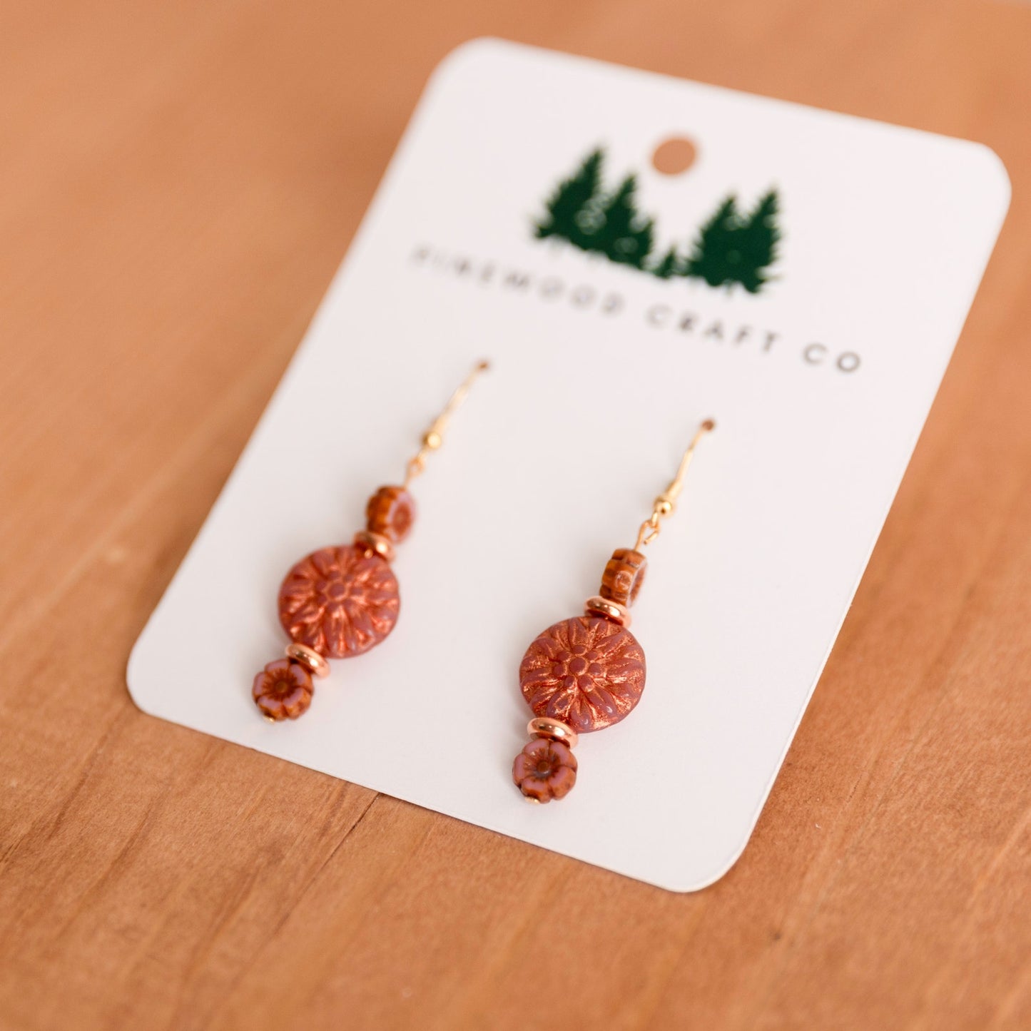 Czech Glass with Gold plated Spacers