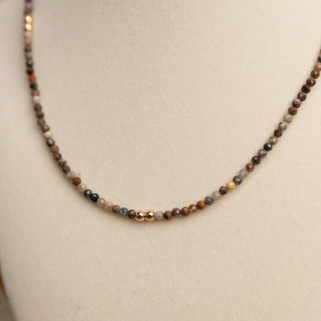 Pietersite w/gold Hematite Spacers