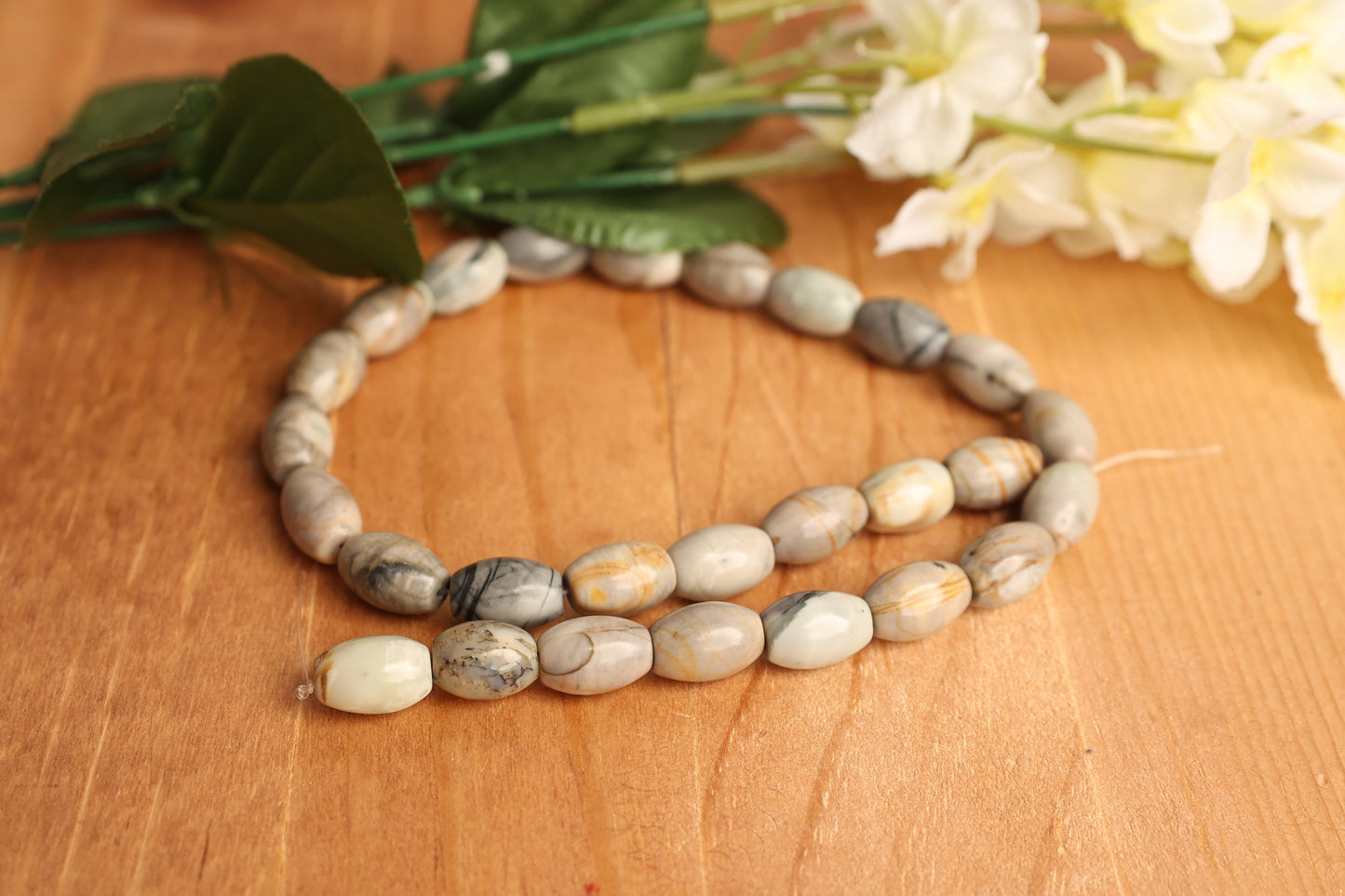 Brown Picasso Jasper Barrel 10x16mm