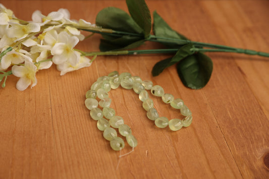 Prehnite Smooth Nugget Beads – approx. 13mm
