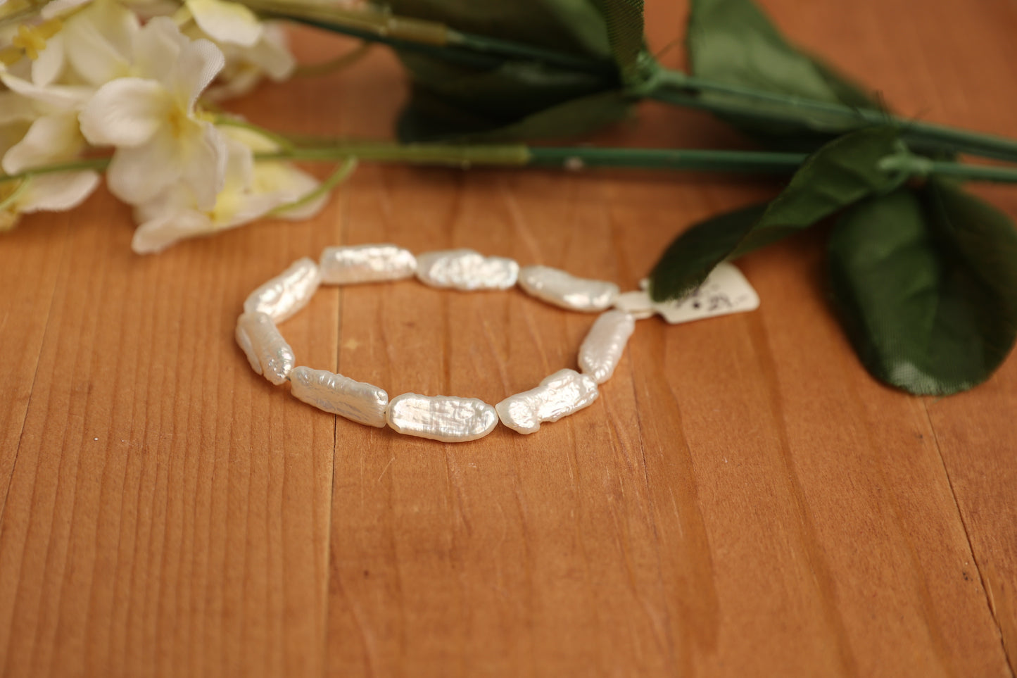 White Biwa Freshwater Pearls – 9 Pieces
