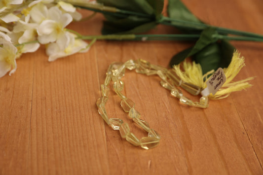 Lemon Quartz Faceted Freeform Beads – approx. 13–17mm