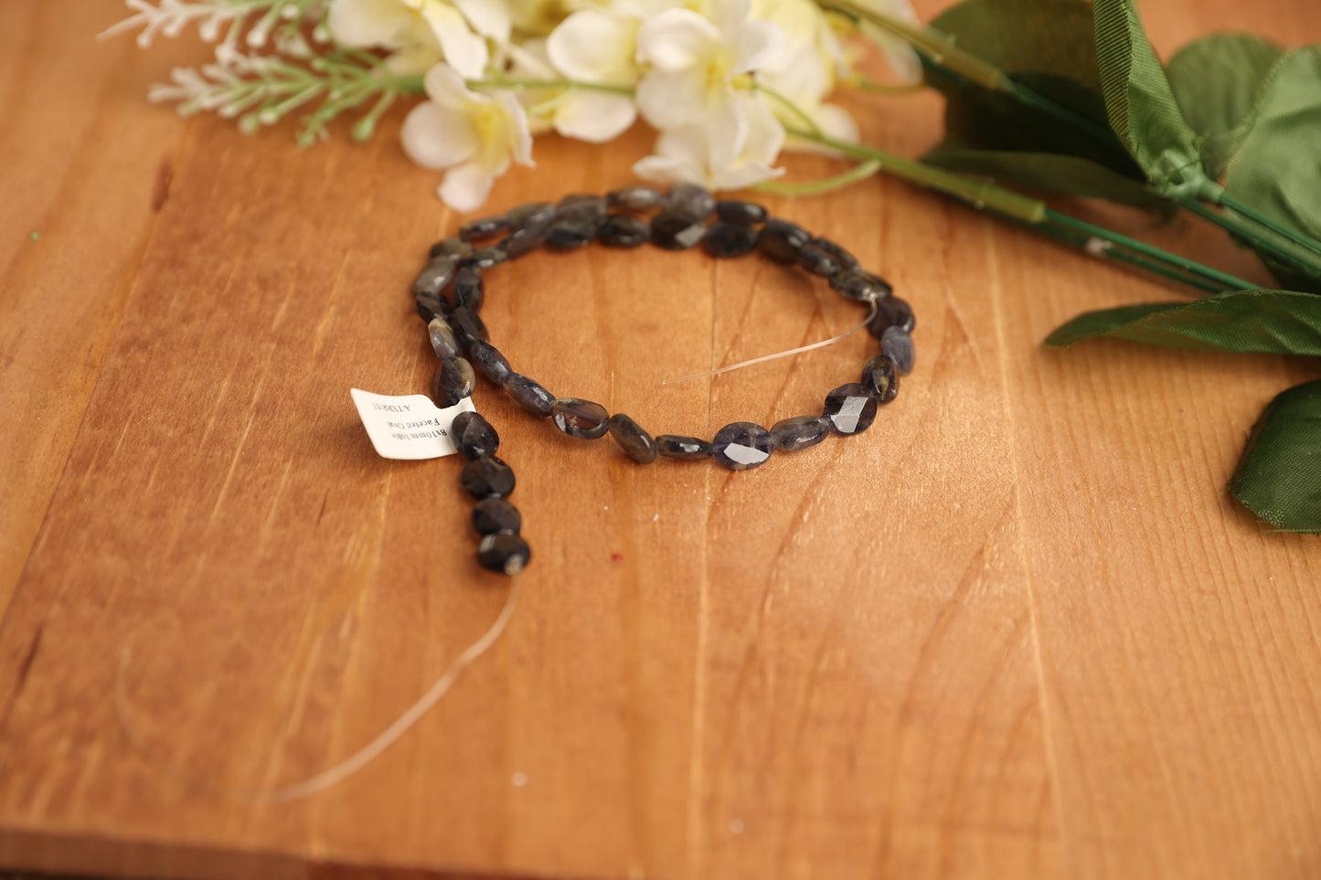 Iolite Faceted Oval Gemstone Beads – 8x10mm – 16” Strand