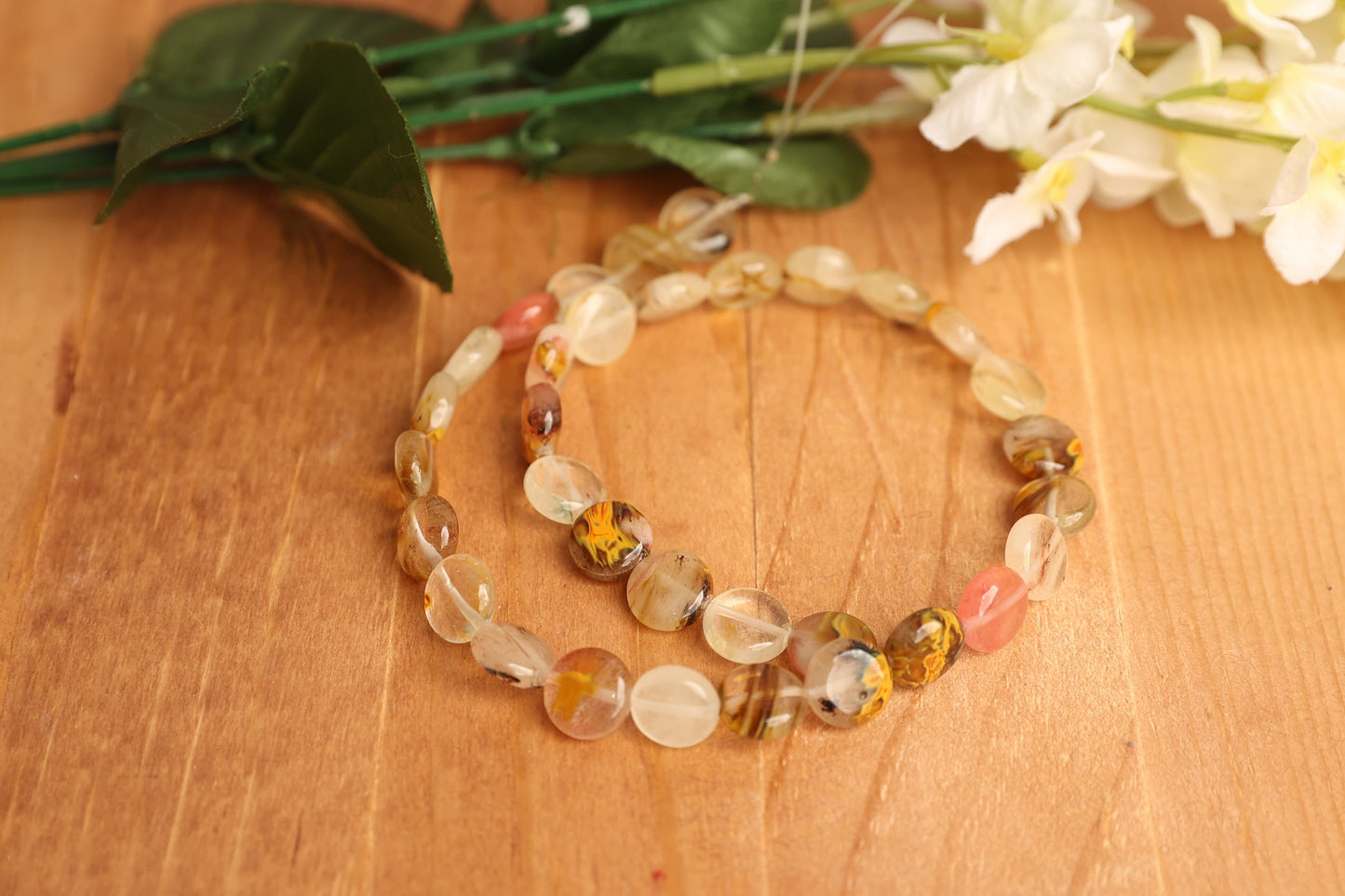 Cherry Tiger Eye Quartz Disc 12mm