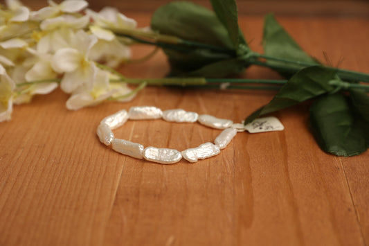 White Biwa Freshwater Pearls – 9 Pieces
