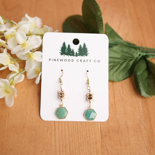 Amazonite and Gold Hematite