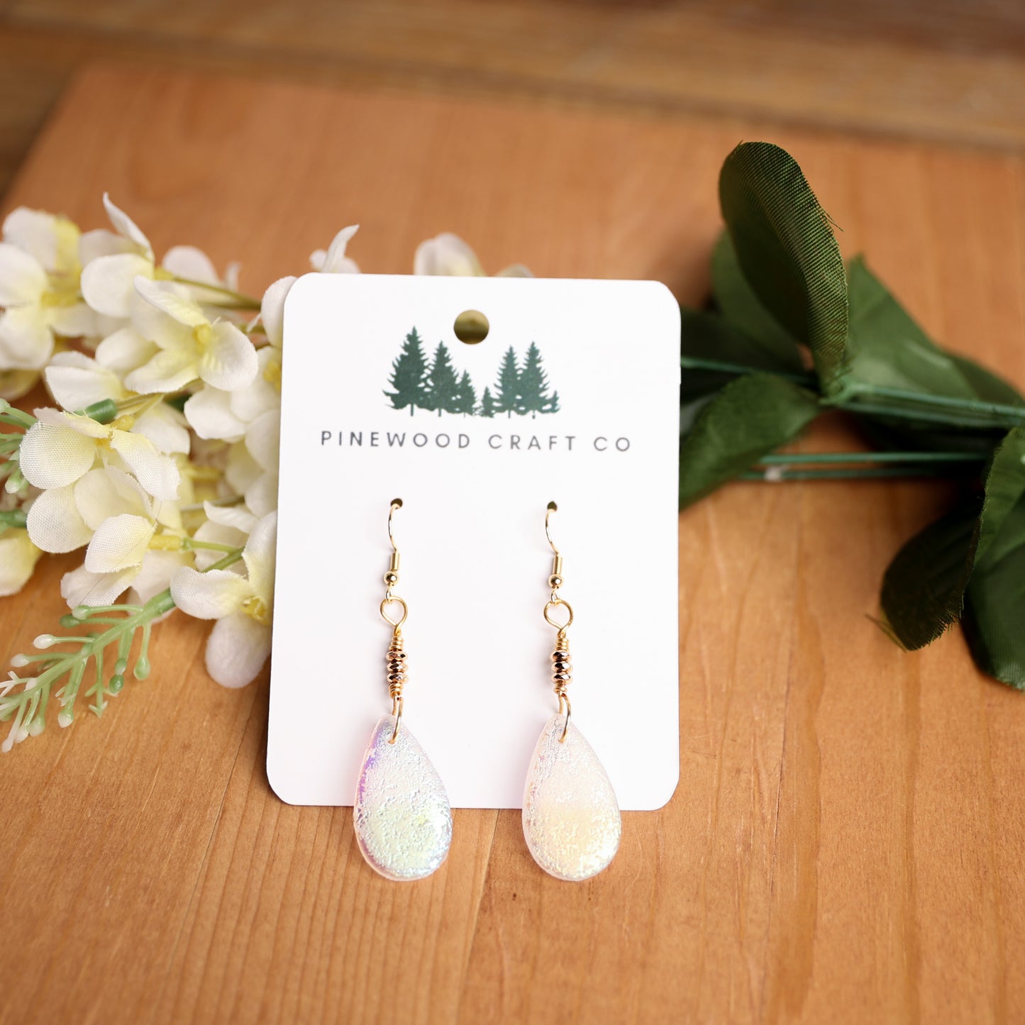 Czech Glass and hematite Dangles