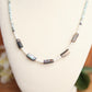 Larimar, Pearl &amp; Abalone Necklace – 18" + 2" Extender