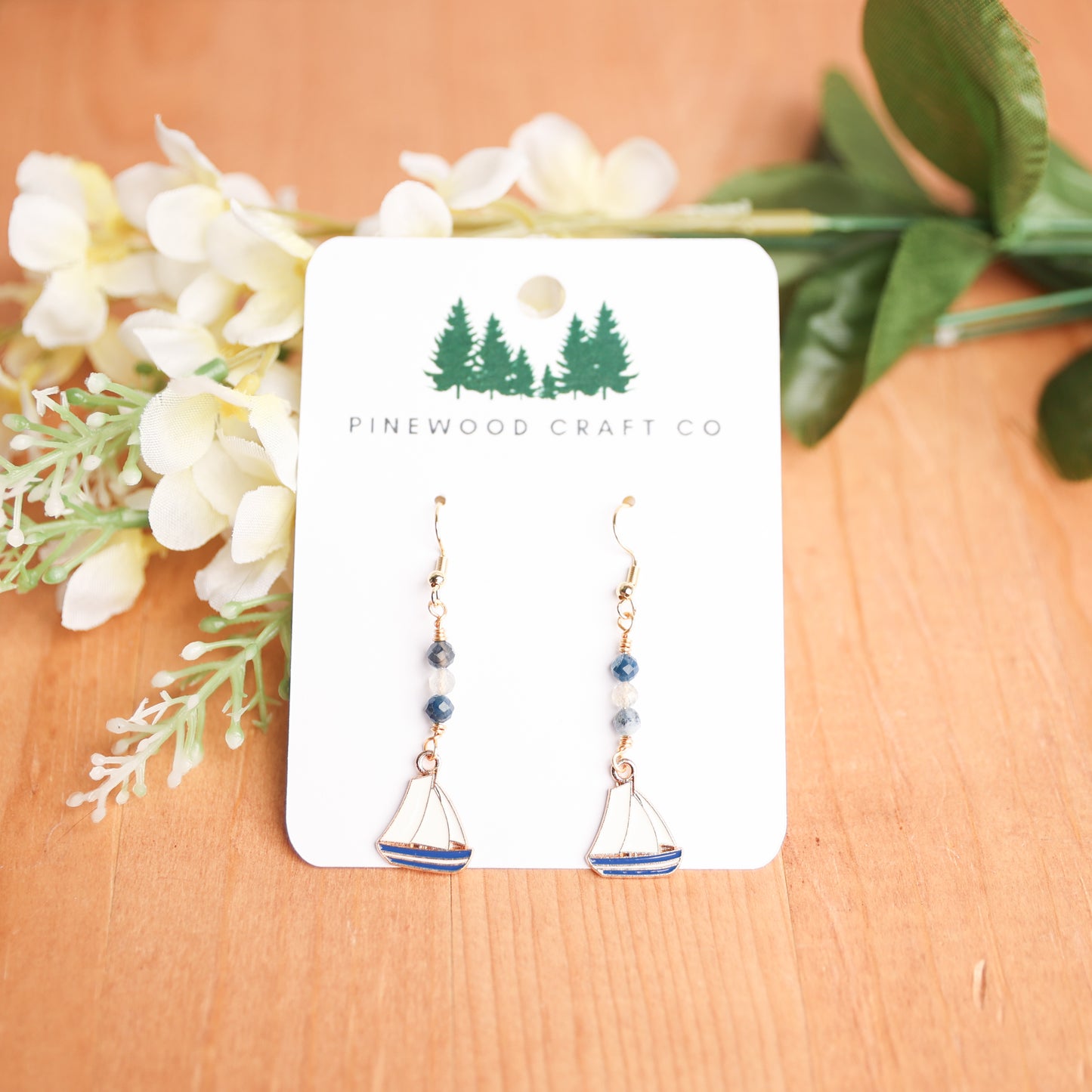 Pietersite, Labradorite and Ship Earrings