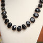 Black Agate &amp; Ombré Glass Necklace – 17.5" + Extender