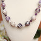 Chevron Amethyst w/Silver Hematite and Amethyst Spacers