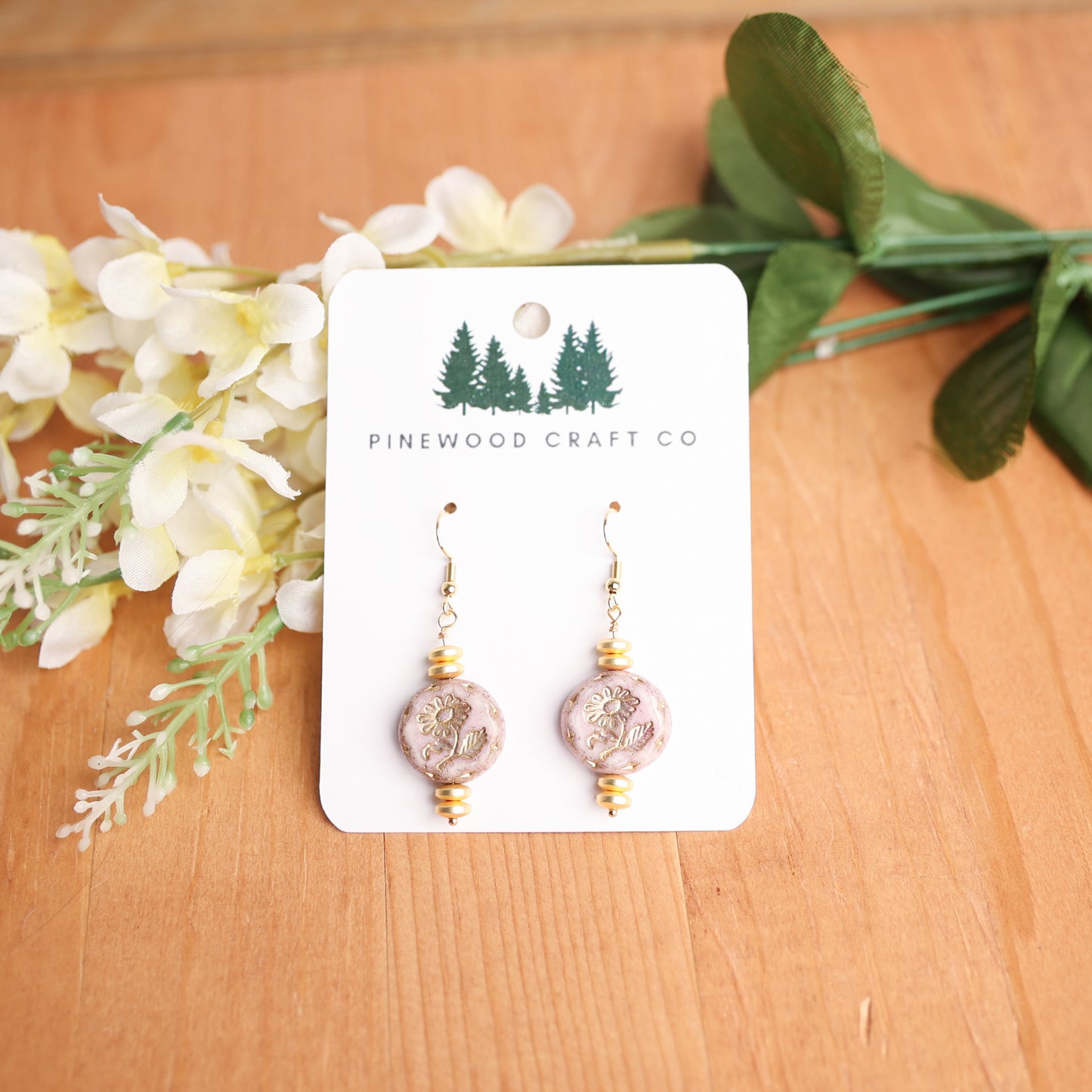 Czech Glass Flower Dangles