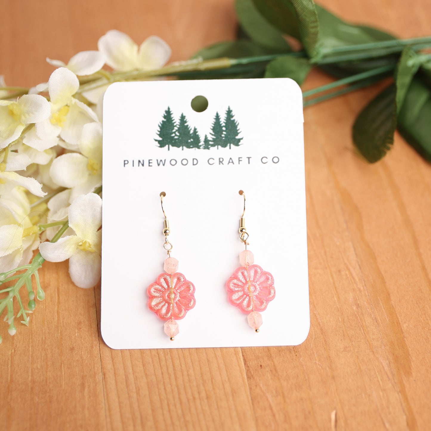 Czech Glass Flower Dangles