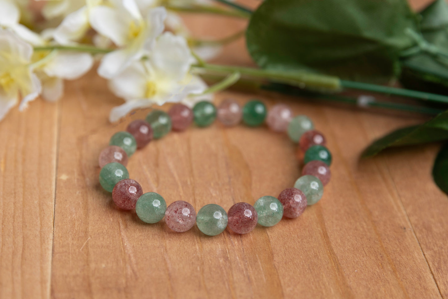Strawberry Quartz - 6.5 inches unstretched