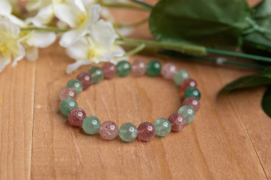 Strawberry Quartz - 6.5 inches unstretched