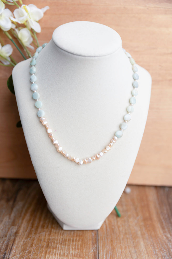 Amazonite & Pearl Necklace