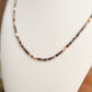 Pietersite cube Necklace with Hematite Accents
