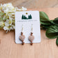 Cream and Pink Czech Glass Hearts w/Rose Gold Hematite