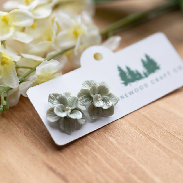 Handmade Champagne Floral Studs