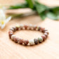 Plum Blossom Jasper Stretch Bracelet - 6.5 inches