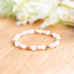 Moonstone, Dyed Jade and Hematite Stretch Bracelet - 6.5 unstretched